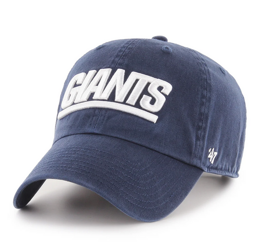 Youth New York Giants '47 Brand Navy Blue Clean Up Adjustable Dad Hat