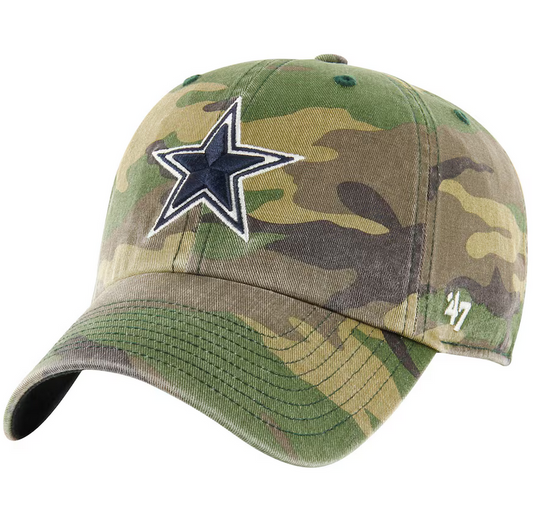 Dallas Cowboys '47 Brand Camo Clean Up Adjustable Dad Hat