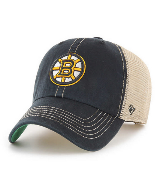 Boston Bruins '47 Brand Black Trawler Clean Up Adjustable Trucker Dad Hat