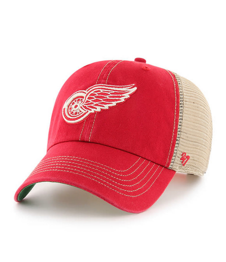 Detroit Red Wings '47 Brand Red Trawler Clean Up Adjustable Trucker Dad Hat