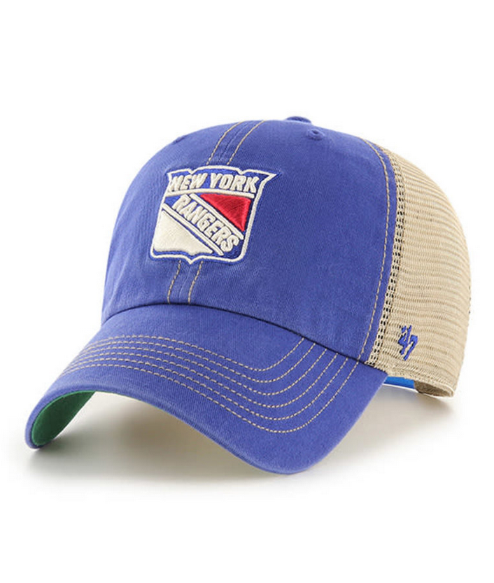 New York Rangers '47 Brand Blue Trawler Clean Up Adjustable Trucker Dad Hat