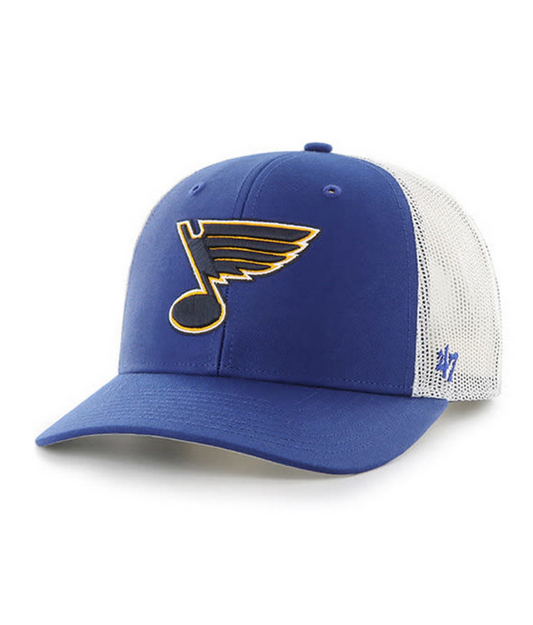 St. Louis Blues '47 Brand Blue Trucker Snapback Adjustable Hat