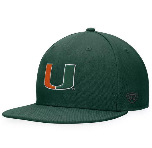 Youth Miami Hurricanes Maverick Green Snapback Adjustable Hat