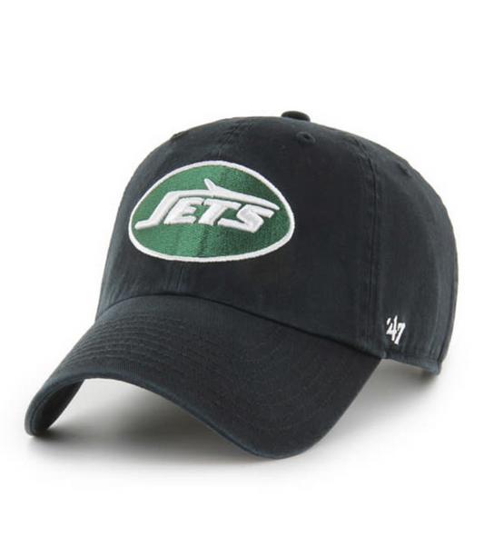 New York Jets '47 Brand Black Clean Up Adjustable Dad Hat