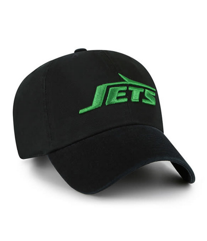 New York Jets '47 Brand Black Historic Clean Up Adjustable Dad Hat