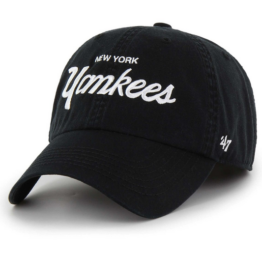 New York Yankees '47 Brand Black Crosstown Fitted Franchise Hat