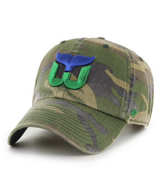 Hartford Whalers '47 Brand Camo Clean Up Adjustable Dad Hat