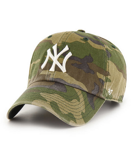 New York Yankees '47 Brand Camo Clean Up Adjustable Dad Hat