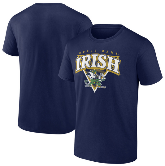 Notre Dame FIghting Irish Fanatics Navy Modern Tri Short Sleeve T-Shirt
