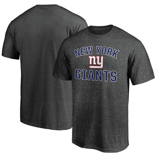 New York Giants Fanatics Charcoal Victory Arch Short Sleeve T-Shirt