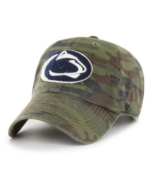 Penn State Nittany Lions '47 Brand OHT Movement Camo Clean Up Dad Hat