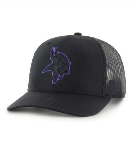 Minnesota Vikings '47 Brand Black Trucker Adjustable Strapback Hat