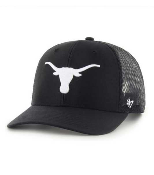 Texas Longhorns '47 Brand Black Trucker Snapback Adjustable Hat