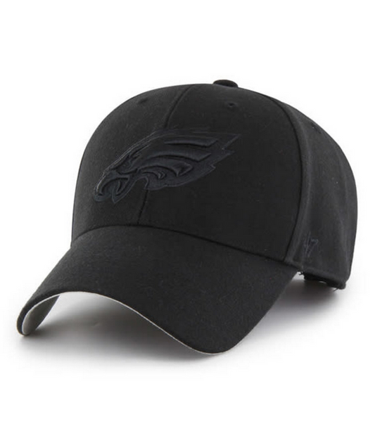 Philadelphia Eagles '47 Brand Black On Black Adjustable MVP Hat