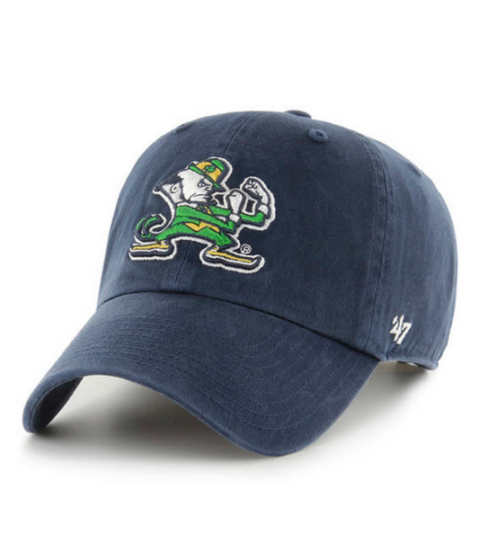 Notre Dame Fighting Irish '47 Brand Navy Blue Clean Up Adjustable Dad Hat