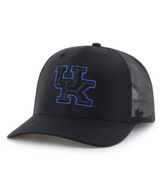 Kentucky WIldcats '47 Brand Black Trucker Adjustable Hat