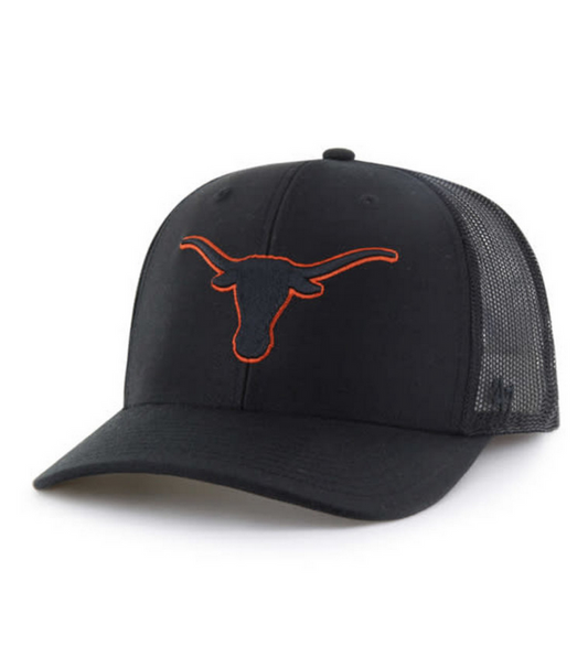 Texas Longhorns '47 Brand Black Trucker Adjustable Hat