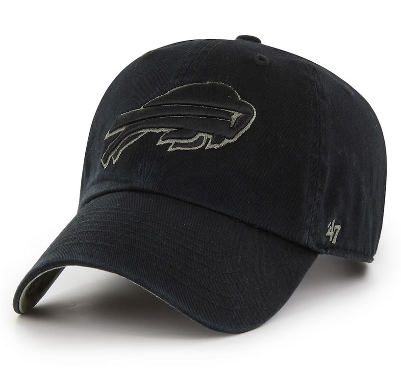 Buffalo Bills '47 Brand Ballpark Black Clean Up Adjustable Dad Hat