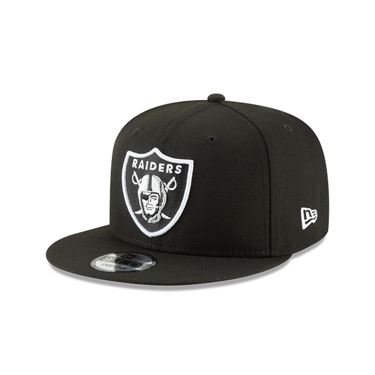 Las Vegas Raiders New Era Black 9Fifty Basic Snapback Adjustable Hat
