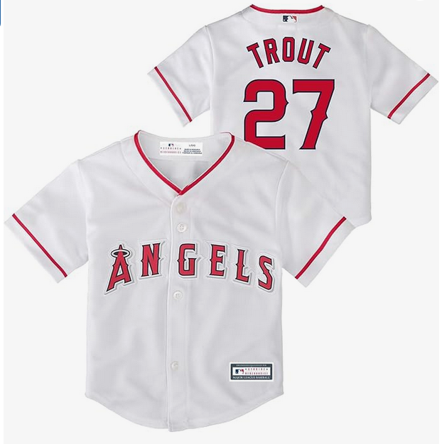 Toddler Los Angeles Angels Mike Trout White Home Player Jersey