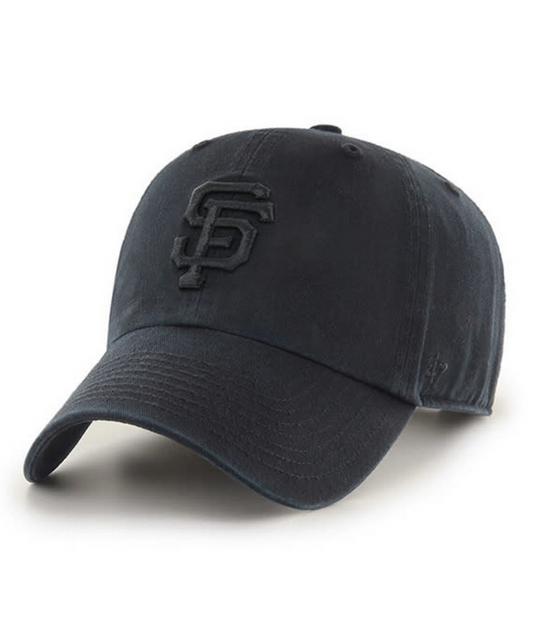 San Francisco Giants '47 Brand Black On Black Clean Up Adjustable Dad Hat