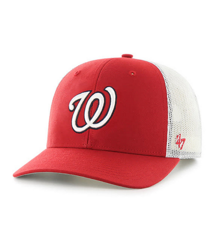 Washington Nationals '47 Brand Red Trucker Adjustable Hat