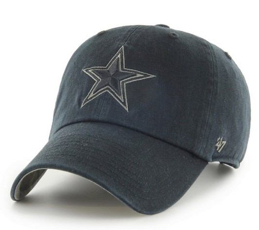 Dallas Cowboys '47 Brand Ballpark Black Clean Up Adjustable Dad Hat