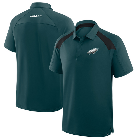 Philadelphia Eagles Fanatics Midnight Green Back Around Polo Golf Shirt