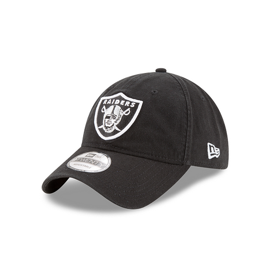 Las Vegas Raiders New Era Black Core Classic 9Twenty Adjustable Dad Hat