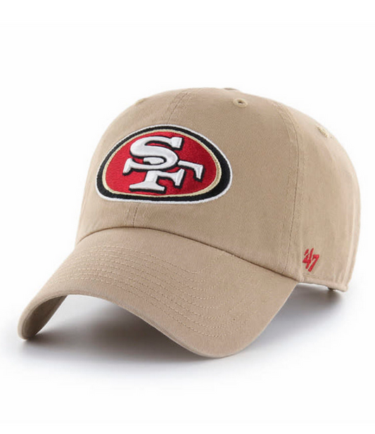 San Francisco 49ers '47 Brand Khaki Clean Up Adjustable Dad Hat