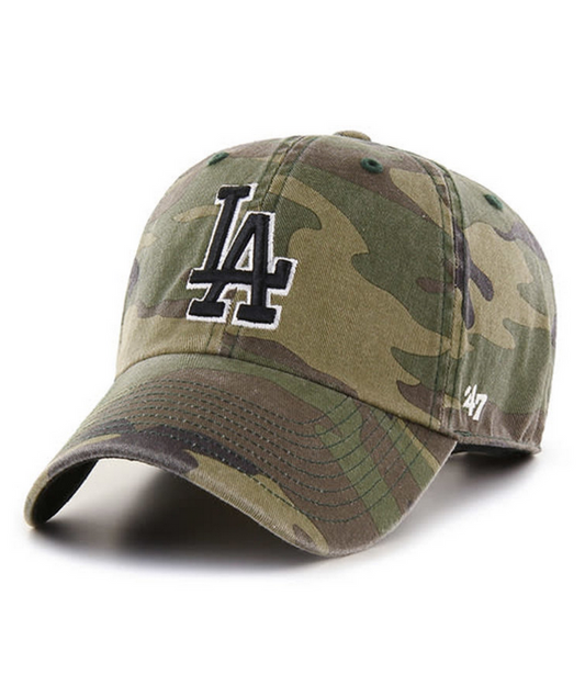 Los Angeles Dodgers '47 Brand Camo Clean Up Adjustable Dad Hat