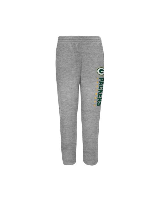 Youth Green Bay Packers Outerstuff Grey Run Hard Fleece Pants
