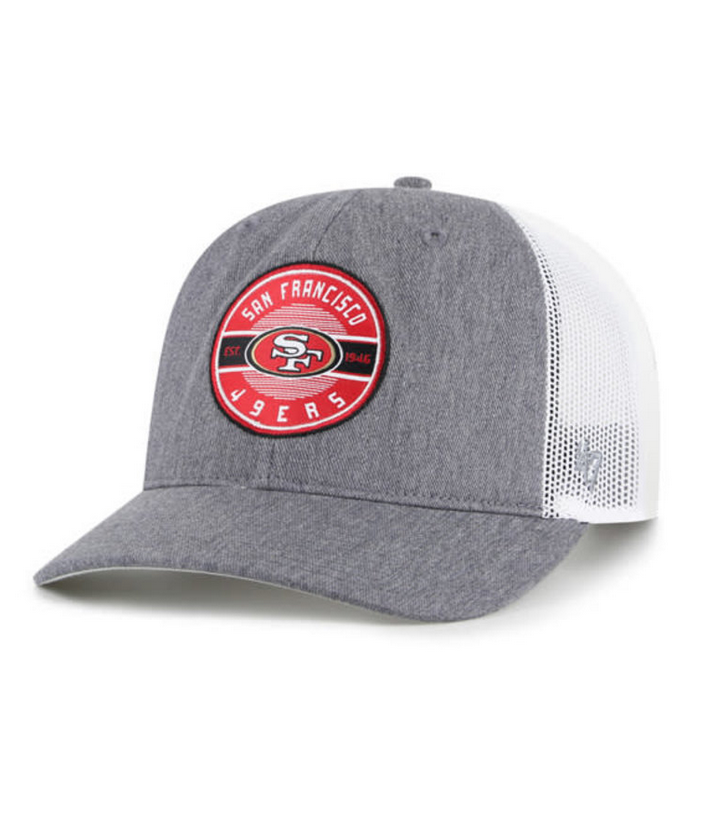 San Francisco 49ers '47 Brand Grey Hash Mark Adjustable Trucker Hat