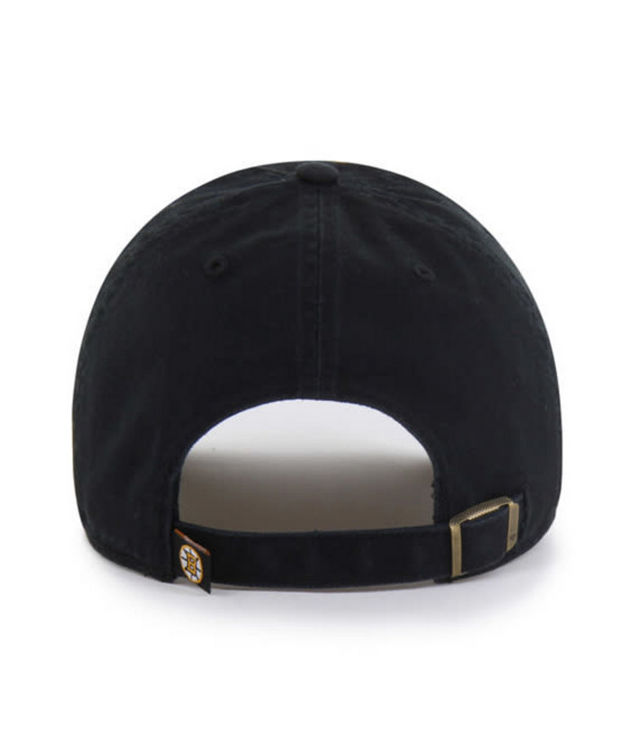 Boston Bruins '47 Brand Black Clean Up Adjustable Dad Hat