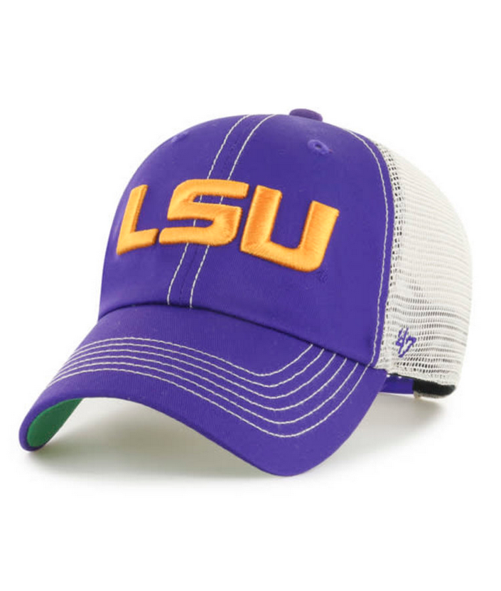 LSU Tigers '47 Brand Purple Trawler Clean Up Adjustable Trucker Dad Hat