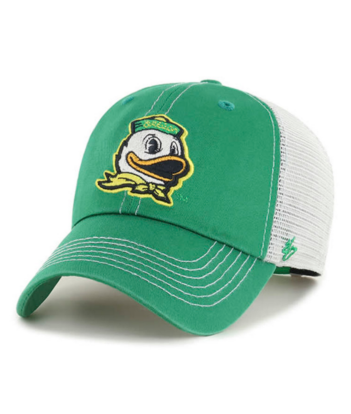 Oregon Ducks '47 Brand Green Trawler Clean Up Adjustable Trucker Dad Hat