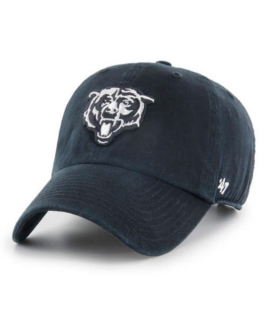 Chicago Bears '47 Brand Black Clean Up Adjustable Dad Hat