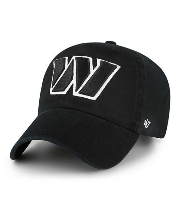 Washington Commanders '47 Brand Black Clean Up Adjustable Dad Hat