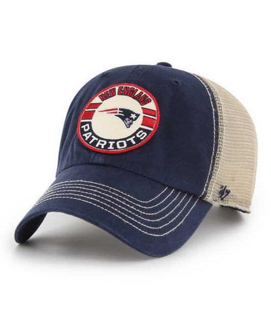 New England Patriots '47 Brand Navy Blue Notch Clean Up Trucker Dad Hat