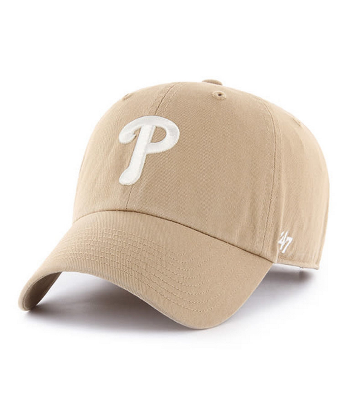 Philadelphia Phillies '47 Brand Khaki Clean Up Adjustable Dad Hat