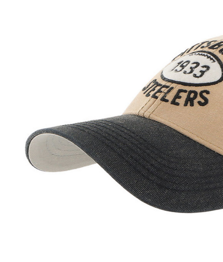 Pittsburgh Steelers '47 Brand Khaki Dusted Abilene MVP Adjustable Hat