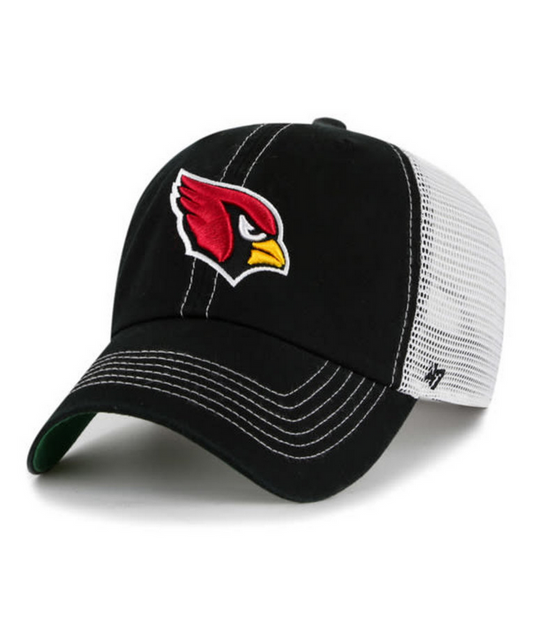 Arizona Cardinals '47 Brand Black Trawler Clean Up Adjustable Trucker Dad Hat