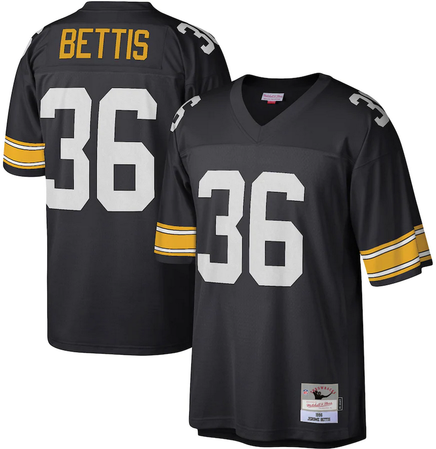 Pittsburgh Steelers Jerome Bettis Mitchell & Ness Black Legacy Jersey