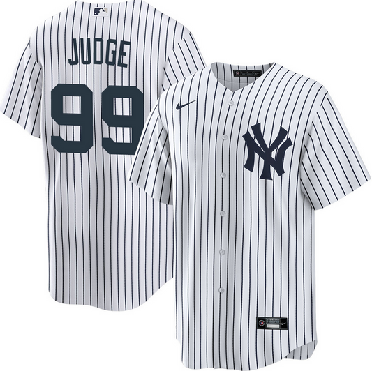 Youth New York Yankees Aaron Judge Nike White Home Baseline Jersey