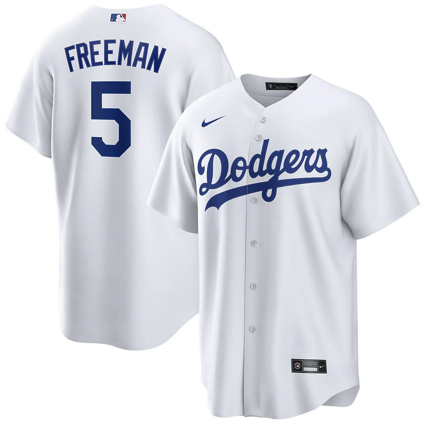 Youth Los Angeles Dodgers Freddie Freeman White Home Baseline Jersey