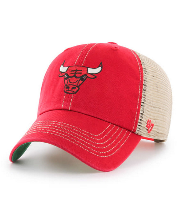 Chicago Bulls '47 Brand Red Trawler Clean Up Adjustable Trucker Dad Hat
