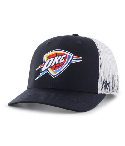 Oklahoma City Thunder '47 Brand Navy Blue Trucker Snapback Adjustable Hat