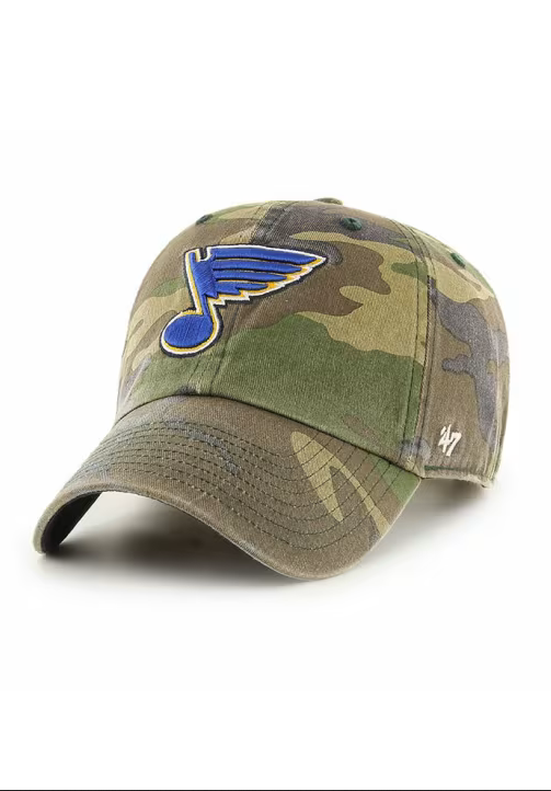 St. Louis Blues '47 Brand Camo Clean Up Adjustable Dad Hat