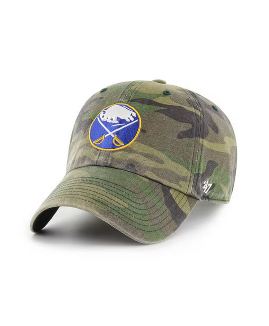 Buffalo Sabres '47 Brand Camo Clean Up Adjustable Dad Hat