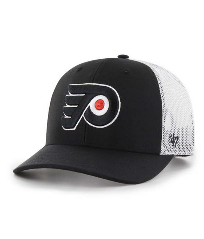 Philadelphia Flyers '47 Brand Black Trucker Adjustable Snapback Hat